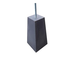 Betonpoer taps 22x22 naar 12x12 cm, hoogte 40 cm, antracietgrijs