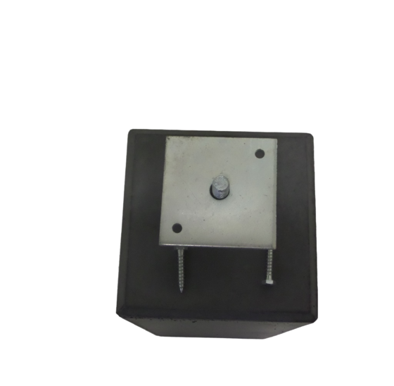 Betonpoer Recht met Facetrand 220x220mm – Antracietgrijs inclusief bevestigingsplaatje