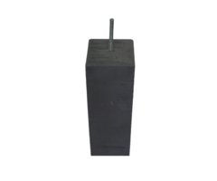 Betonpoer 58cm hoog, 19,5x19,5cm, antracietgrijs met facetrand