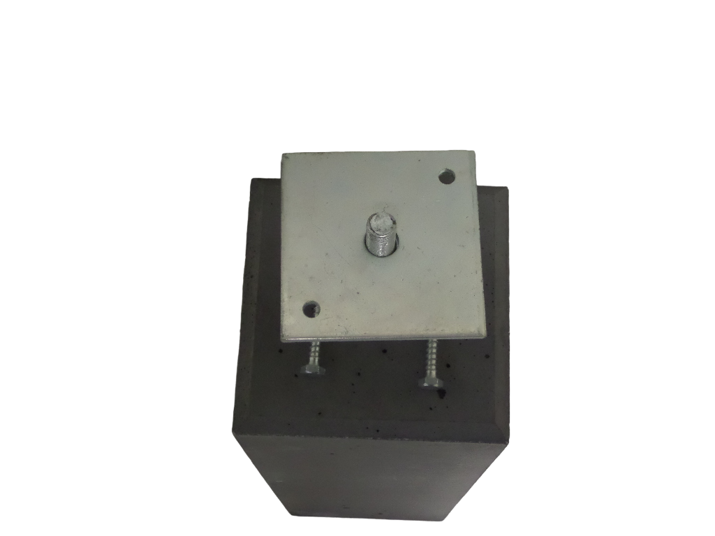 Betonpoer 58 cm hoog met verstelbare kop 17x17 cm antraciet