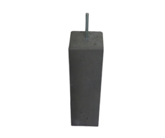 Betonpoer 170x170mm met facetrand en draadstang antracietgrijs 40kg