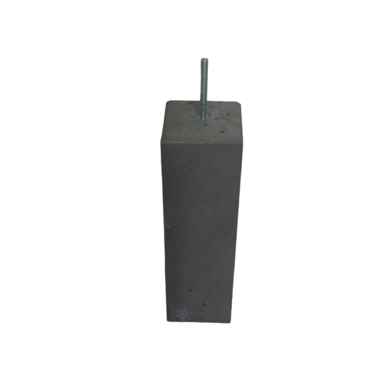 Betonpoer 170x170mm met facetrand en draadstang antracietgrijs 40kg