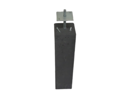 Betonpoer 58cm hoog 140x140mm met plaatje antracietgrijs