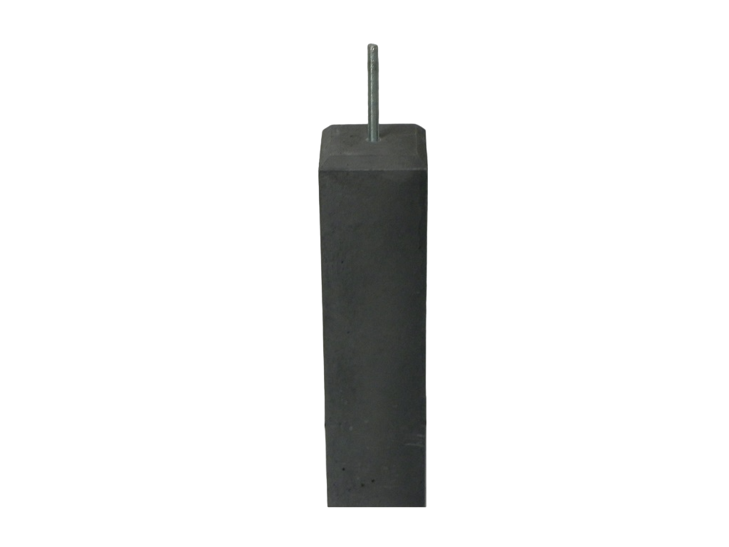 Betonpoer 58 cm hoog, 150x150 naar 120x120 mm, recht antraciet