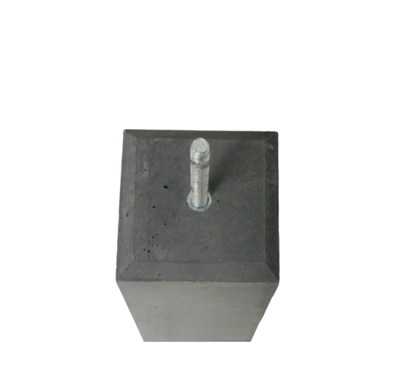 Betonpoer Recht met Facetrand 150x150mm → 120x120mm – Antracietgrijs (excl. plaatje)