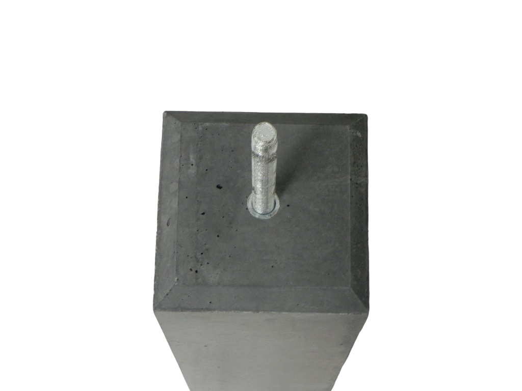 Betonpoer 58 cm hoog, 150x150 naar 120x120 mm, recht antraciet