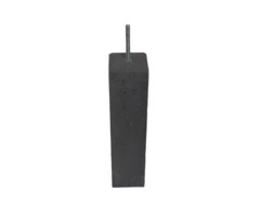 Betonpoer 140x140mm met facetrand antracietgrijs (excl. plaatje)