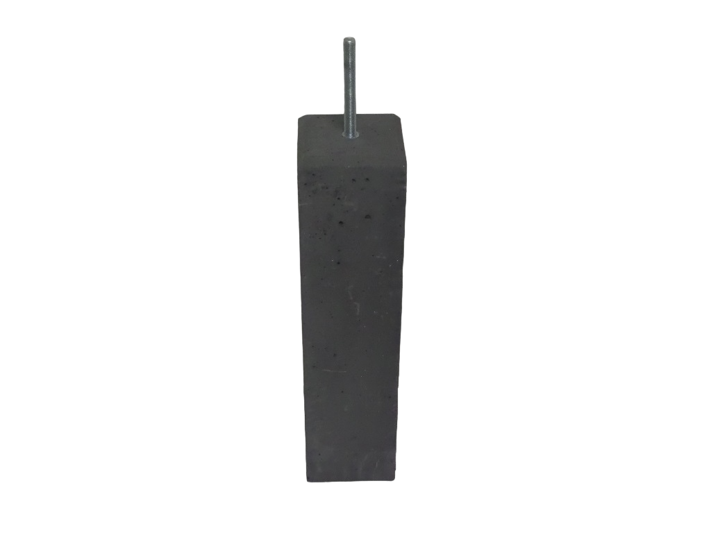 Betonpoer 140x140mm met facetrand antracietgrijs (excl. plaatje)