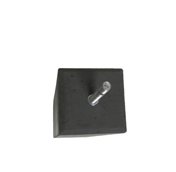 Betonpoer 140x140mm met facetrand antracietgrijs (excl. plaatje)