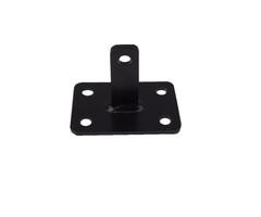 Beslag voor poortautomatisatie 120x80mm [5mm] Zwart gepoedercoat