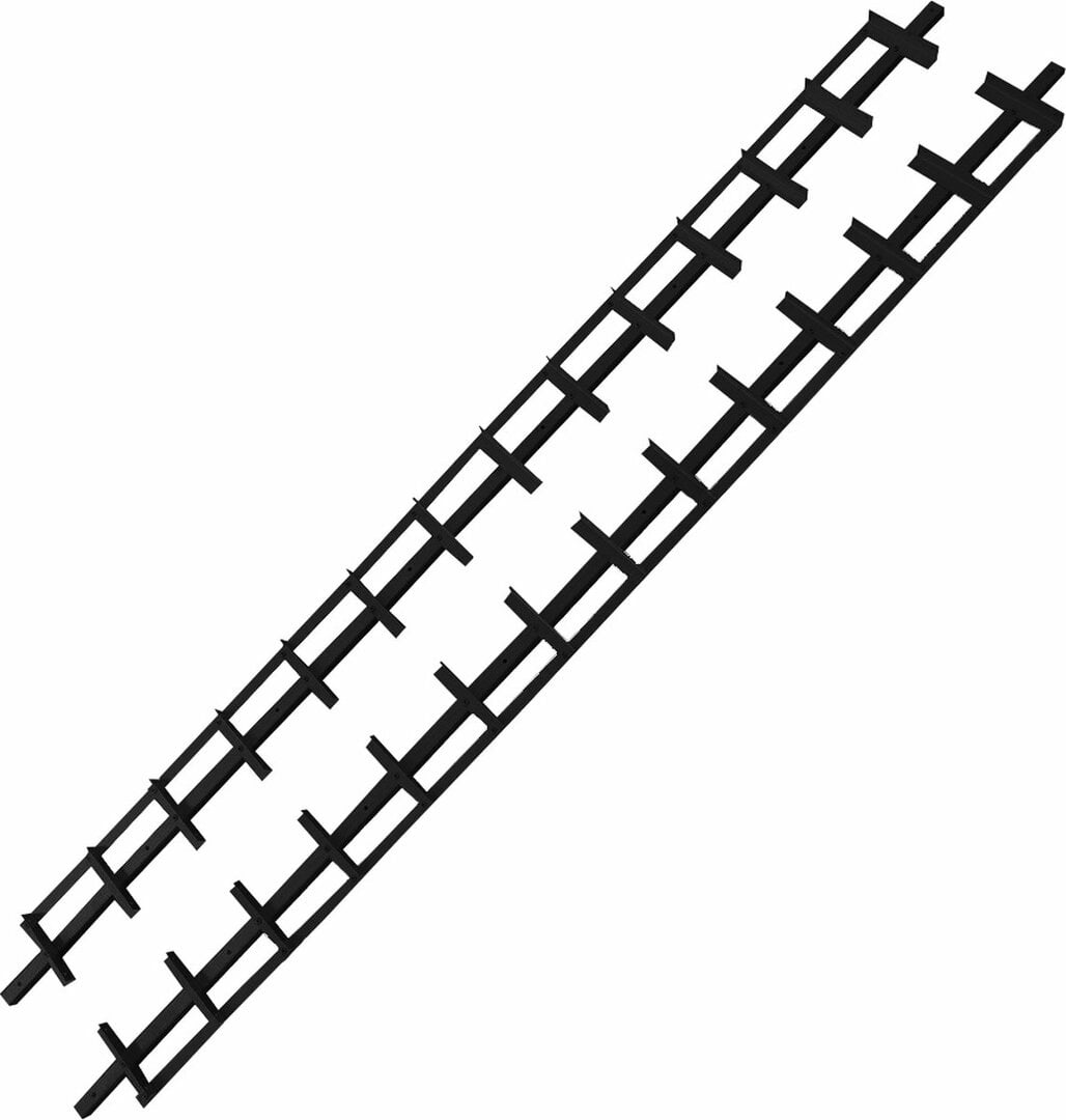 Flex Fence 165 cm Draaibare Lamellen Zwart - 2 stuks