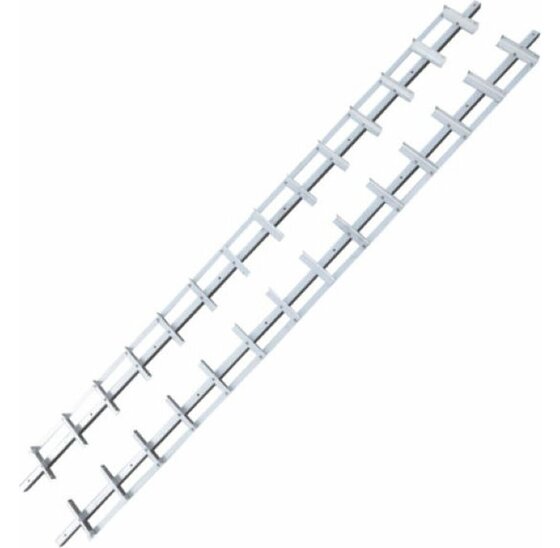 RVS Flex Fence 165 cm Draaibare Lamellen - 2 stuks