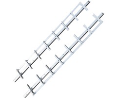 RVS Flex Fence 165 cm Draaibare Lamellen - 2 stuks