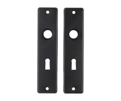 HP Deurschild Kort Sleutel 56mm Aluminium zwart