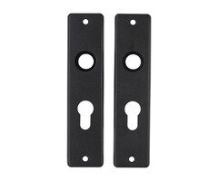 HP Deurschild Kort Cilinder 55mm Aluminium zwart