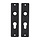 Deurschild Kort Cilinder 55mm Aluminium Zwart