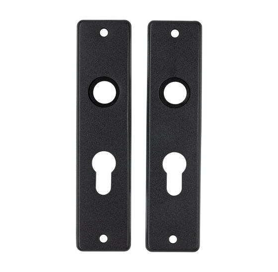 HP Deurschild Kort Cilinder 55mm Aluminium Zwart