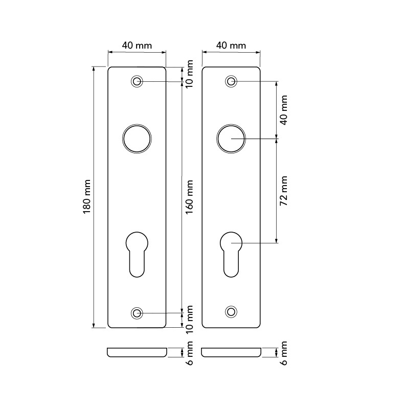 HP Deurschild Cilinder