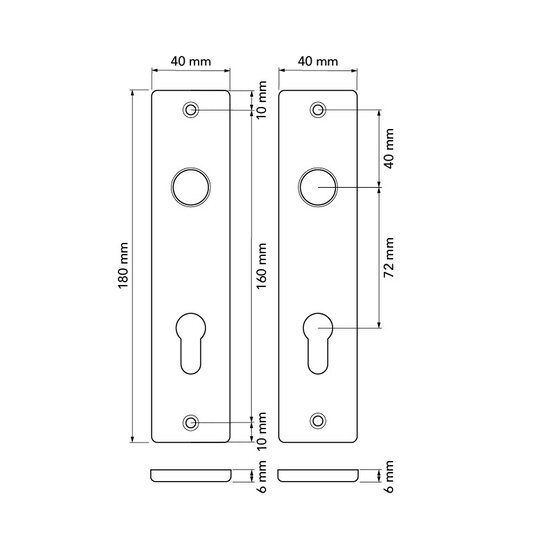 HP Deurschild Cilinder