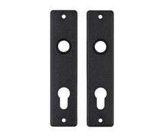 HP Deurschild Kort Cilinder 72mm Aluminium zwart