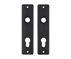 HP Deurschild Kort Cilinder 72mm Aluminium zwart