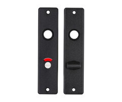 Deurschild WC met knop 63mm Aluminium zwart