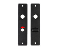 Deurschild WC met knop 57mm Aluminium zwart