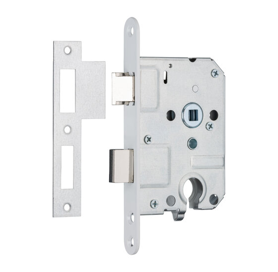 HP Inbouwdeurslot Cilinder 55mm vz witte voorplaat