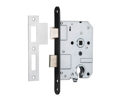 HP Inbouwdeurslot Cilinder 55mm vz zwarte voorplaat