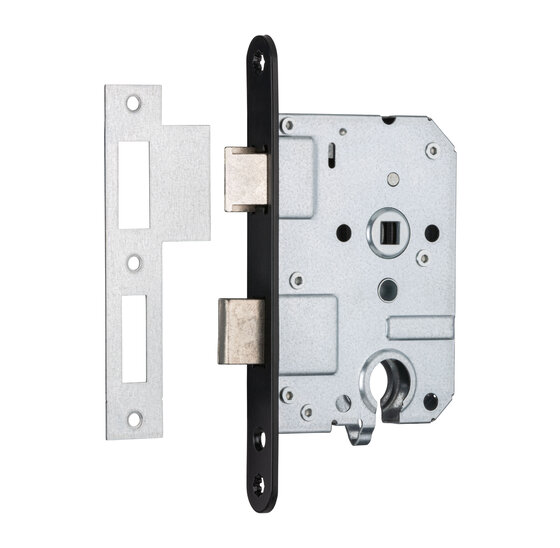 HP Inbouwdeurslot Cilinder 55mm vz zwarte voorplaat