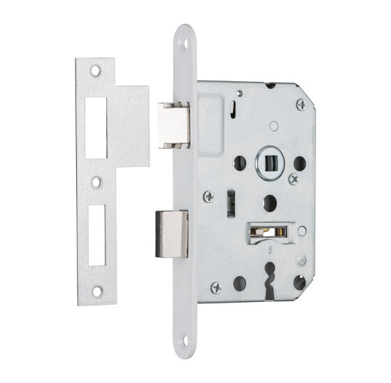 HP Inbouwdeurslot Sleutel 55mm vz witte voorplaat