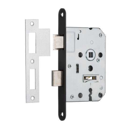 HP Inbouwdeurslot Sleutel 55mm vz zwarte voorplaat