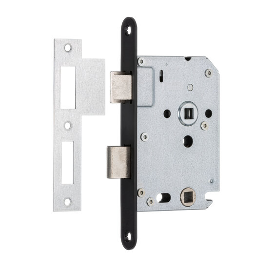 HP Inbouwdeurslot Toilet 55mm vz zwarte voorplaat