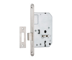 HP Inbouwdeurslot Kast 55mm RVS voorplaat + sluitplaat