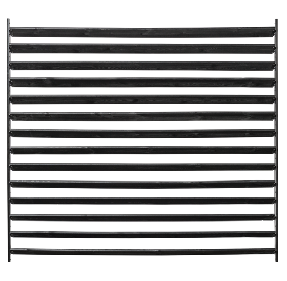 Zwarte Flex Fence 165cm Draaibare Lamellen voor in de tuin compleet SET met planken