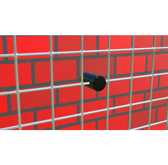 Afstandhouder 40mm zwart voor gaaspaneel, rond, draad tot 10mm (10 stuks)