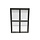 Stalen vast raam 300x400mm zwart met enkel glas, 50mm diep