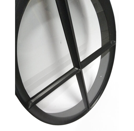 Ossenoog vast raam 420x320mm zwart met enkelvoudig glas