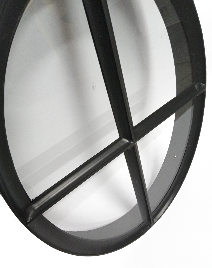 Ossenoog vast raam 420x320mm zwart met enkelvoudig glas