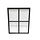 Stalen raam 500x600mm zwart vast glas 50mm diep 4-ruits verdeling