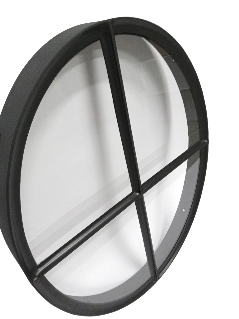 Ossenoog raam 510x640mm staal zwart vast enkel glas 60mm diep