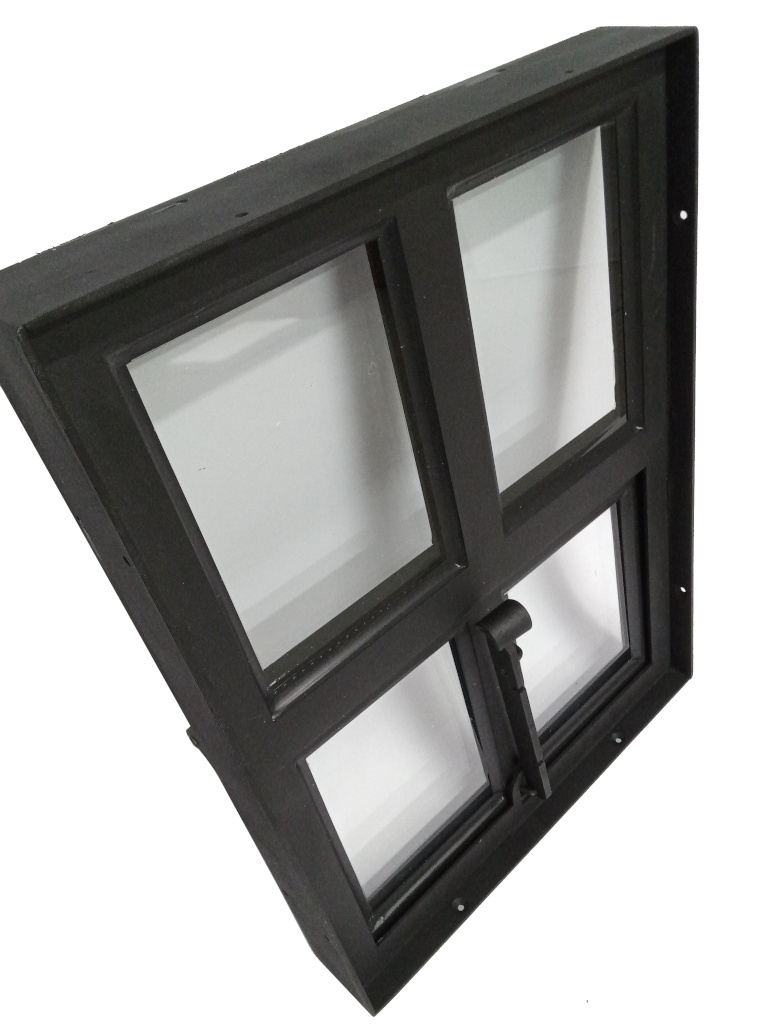 Stalen Raam 300x400mm Zwart Open Enkel glas