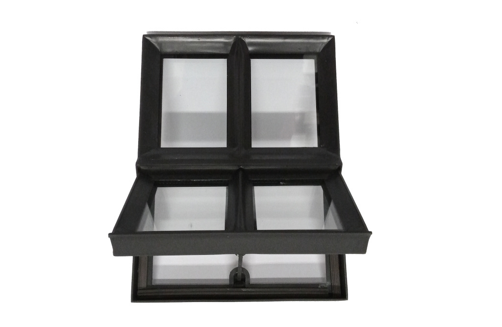 Stalen Raam 300x400mm Zwart Open Enkel glas