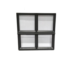 Stalen Raam 400x400mm Zwart Open Enkel glas