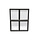 Stalen raam 500x600mm openklapbaar zwart met enkel glas 50mm diep
