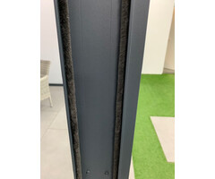 Glasopvang met tochtborstels 2700mm Zwart