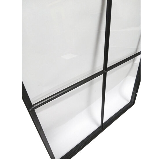 Stalen raam 750x950mm zwart gepoedercoat enkel glas vast raam