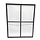 Stalen raam 750x950mm zwart gepoedercoat enkel glas vast raam