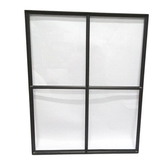 Stalen raam 750x950mm zwart gepoedercoat enkel glas vast raam