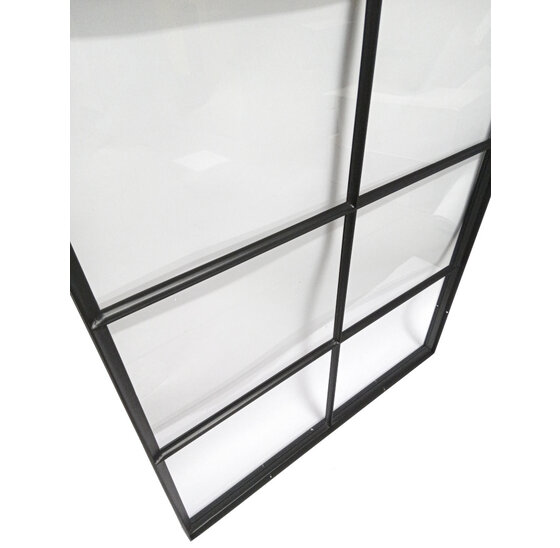Stalen raam 980x820mm zwart vast met enkelbeglazing 6 vakken